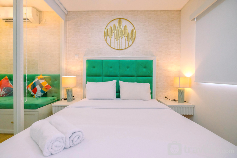 Bedroom 1, Comfortable Studio Apartment at Atlanta Residences By Travelio, Depok