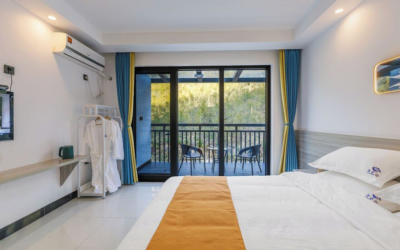 Bedroom 2, StarChain · Qingxi Lake · Barbecue Pool Party Villa (Zhejiang North Grand Canyon Rafting Shop in Anji), Huzhou