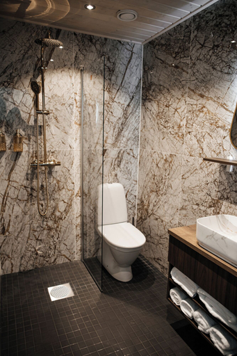 Bathroom 5, Aito Igloo & Spa Resort, Lapland