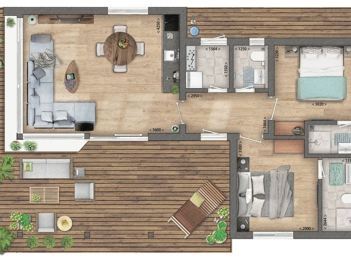 Floor plan, Stylish Escape in Enter, Wierden