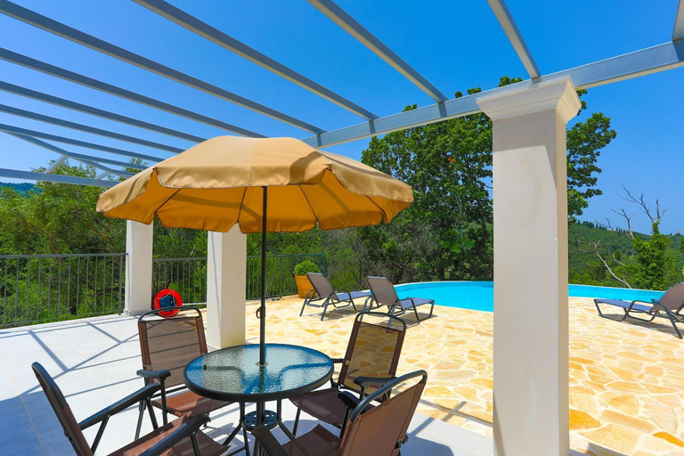 Balcony/terrace 2, Brand New Villa Loki with Large infinity pool WiFi and Sea Views, Ionian Islands