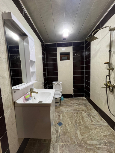 Bathroom, Cozy House With Swimming Pool Near City Center, Qəbələ