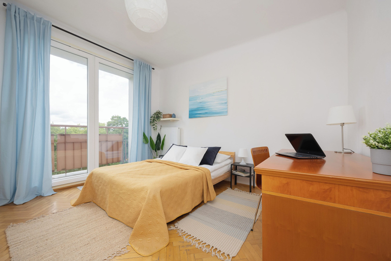 Bedroom 3, Darwina Apartment 2 Balconies by Renters, Warsaw