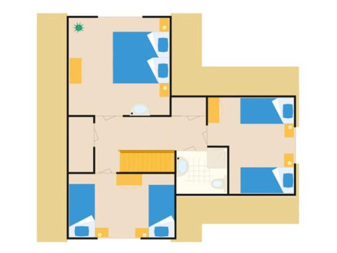 Floor plan 2, Beachvilla Grachtenblik, Wûnseradiel