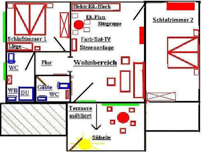 Floor plan, Beckmann-visser Modern Retreat, Leer