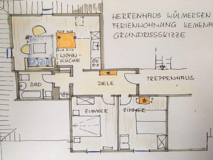 Floor plan, Holiday Apartment Kemenate, Kassel