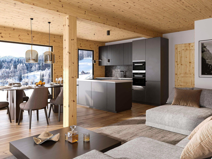 Private kitchen 5, Pleasant Holiday Home With Pool, Murau