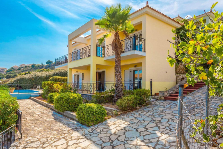 Exterior & Views, Skala Villa Yellow Large Private Pool Walk to Beach Sea Views A C Wifi - 2826, Ionian Islands