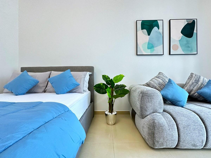 Bedroom 2, Lxury Brand New Studio w/ Balcony and Marina View, Dubai