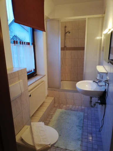 Bathroom, Hotel Linde, Biberach