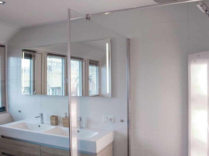 Bathroom 5, Villa in Friesland With Sauna & Bubble Bath, Skarsterlân