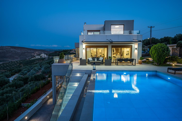 Exterior view 4, Eunoia Blue Villa Heraklion Crete, Sea View, Private Pool, Prassas, Karteros, Crete