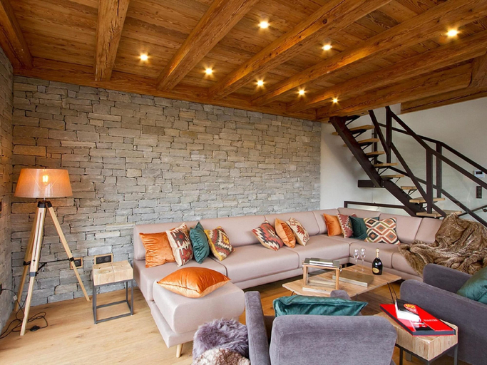 Living room 5, Chalet in Les Deux Alpes With Hot Tub, Isère