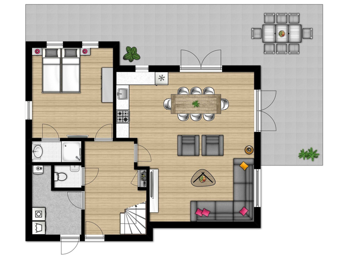 Floor plan 5, Thatched Villa With Wifi, sea at 1 km in Cosy Domburg, Veere