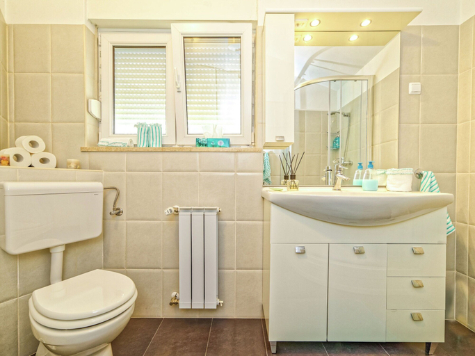 Bathroom, Spacious Detached Villa with Pool near Pula with sea View, Ližnjan