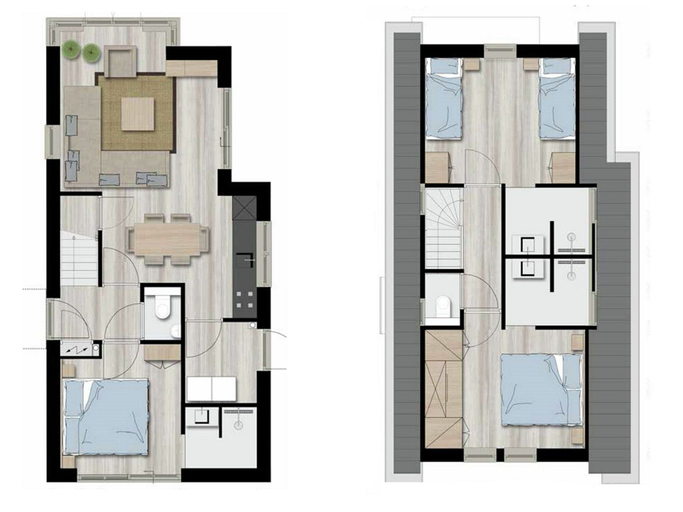 Floor plan, Luxurious, Stately Villa With Washing Machine, on a Holiday Park, Beach at 1 km, Veere