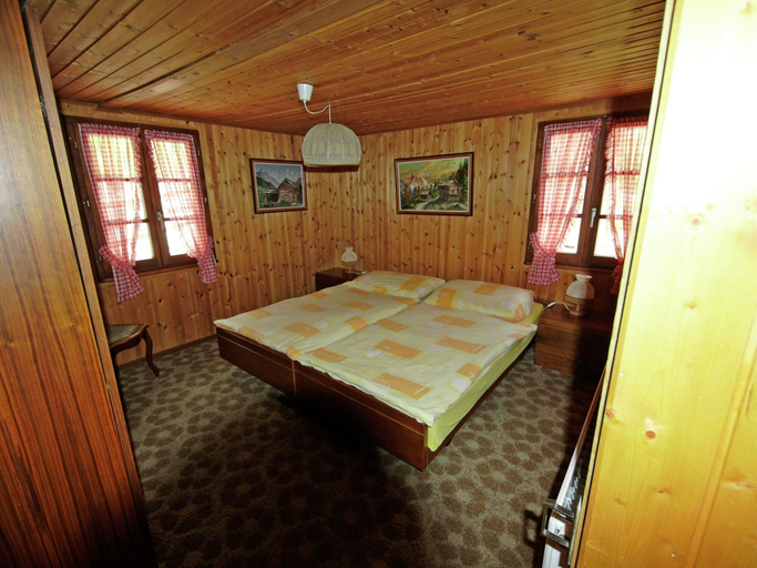 Bedroom 3, Boutique Apartment in Valais With Balcony, Leuk