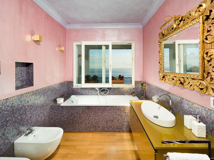 Bathroom 4, Villa With Panoramic Sea View Pool Near Taormina, Messina