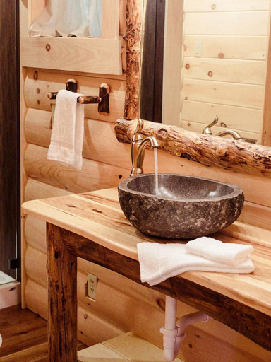 Bathroom 2, Cricket Hill Treehouse C by Amish Country Lodging, Holmes