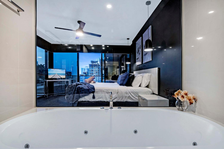 Bedroom 3, Self-Contained Apartments at Circle on Cavill - Privately Managed - Wow Stay, Gold Coast