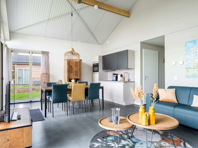 Living room, Holiday Home With View in Friesland, Boarnsterhim