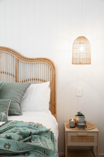Bedroom 3, Sanbis Cabin - hidden boutique retreat, sea views, Adelaide