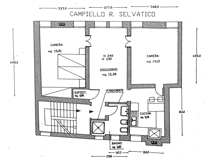 Floor plan, Fresco-Rialto, Venezia