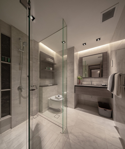 Bathroom 5, Le Grove Serviced Residences, Singapura