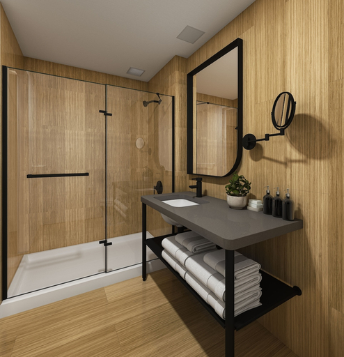Bathroom 5, Forest Park Hotel, Division No. 15