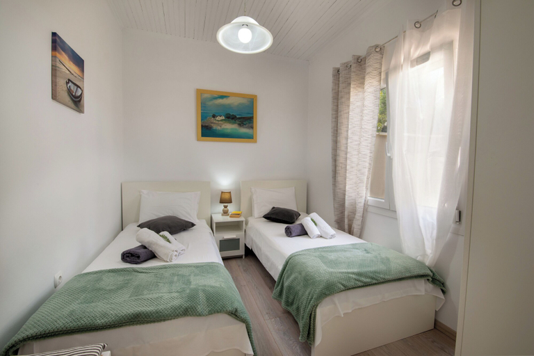 Bedroom 3, Loggos Seaview Cottage with Pool by Konnect, Ionian Islands