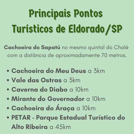 Sports and activities, Chale Recanto da Cachoeira I, Eldorado