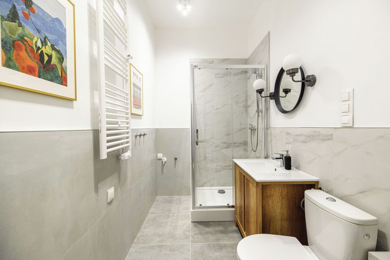 Bathroom 2, Native Apartments Żuławskiego 8A, Kraków City