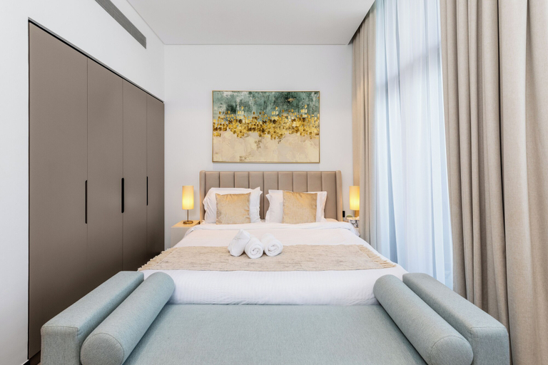 Bedroom 3, Waves - Sophisticated Studio Living in Business Bay, Dubai, Dubai
