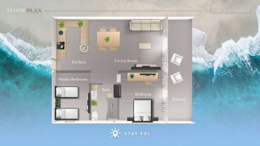 Room 2, Most Liked Home Rooftop Pool Hollywood Beach Gym, Broward