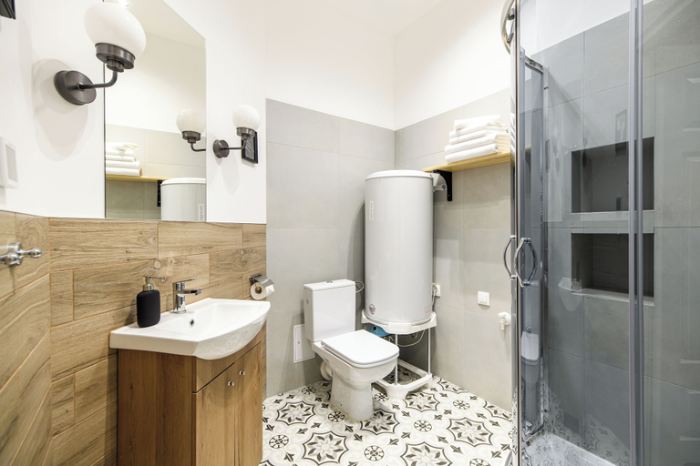 Bathroom, Native Apartments Żuławskiego 8A Deluxe, Kraków City