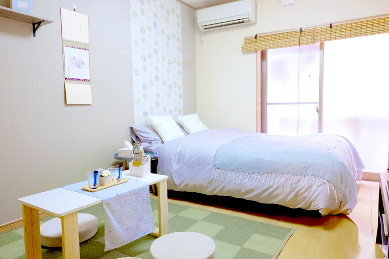 Bedroom 1, Japanese Style Double Bed Apt.「Yumenoya #102 」, Musashino