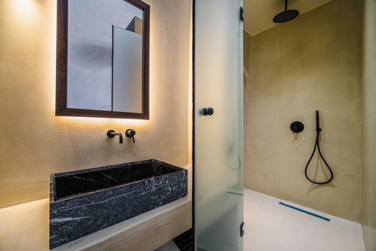 Bathroom 3, Phaos 1870, A restored Winery, South Aegean