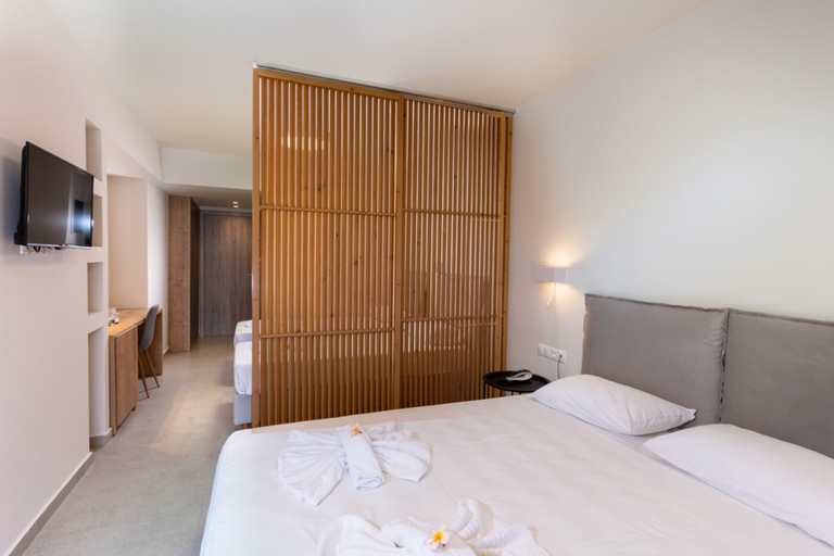 Bedroom 2, Kathrin Beach Hotel, Crete