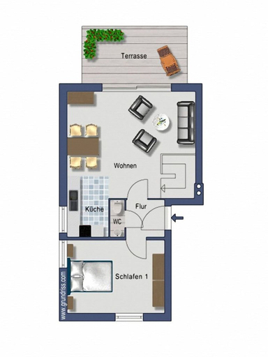 Floor plan 3, Rum Hart II - Apartment 5, Nordfriesland