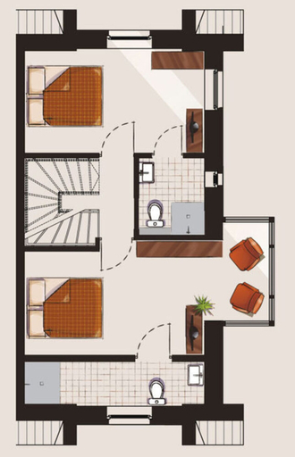 Floor plan 3, Dunenhuus West Modern Retreat, Aurich