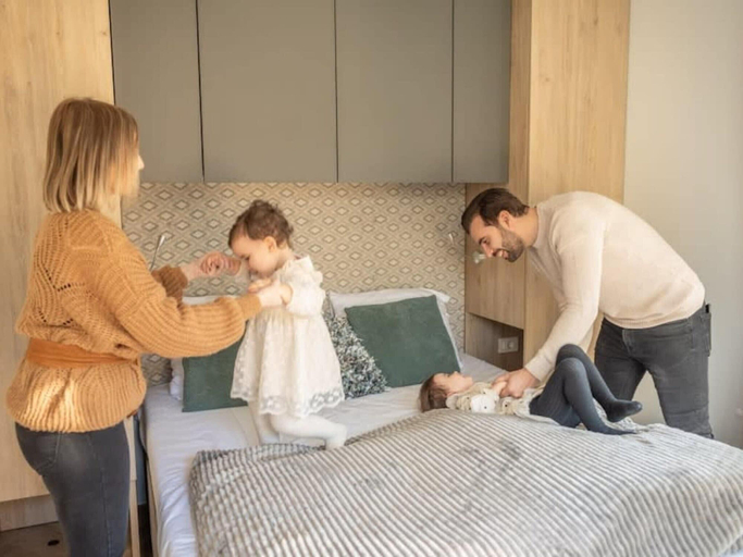 Bedroom 2, Nice Chalet With Dishwasher, Maastricht at 16 km, Limburg