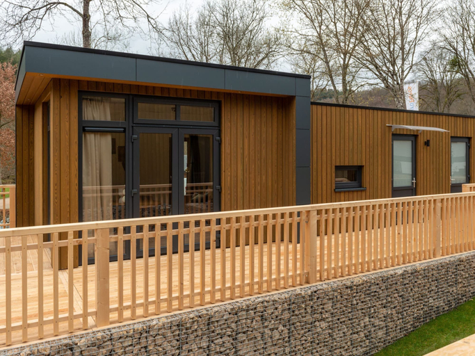 Exterior 3, Modern Chalet With Dishwasher, in a Holiday Park, in a Natural Environment, Clervaux