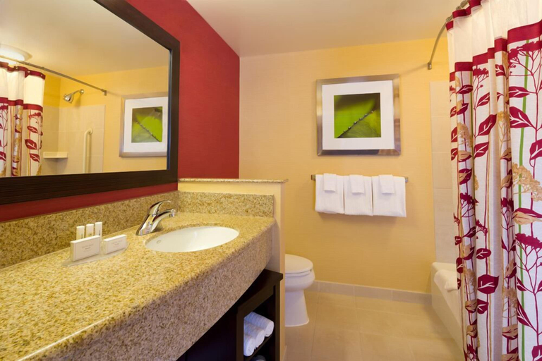 Bathroom 5, Courtyard by Marriott Boston Waltham, Middlesex