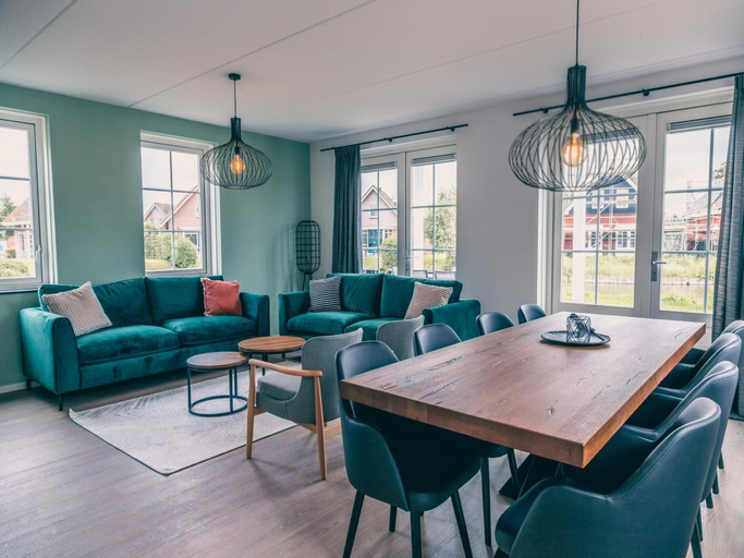 Dining 5, Sustainable Water Villa With Dishwasher, by a Lake, Medemblik