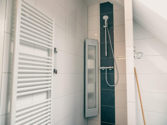 Bathroom, Sustainable Water Villa With Dishwasher, by a Lake, Medemblik