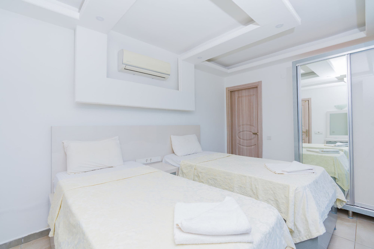 Bedroom 2, Lux Villa With Jacuzzi Inf Pool - All Rooms w AC, Kaş