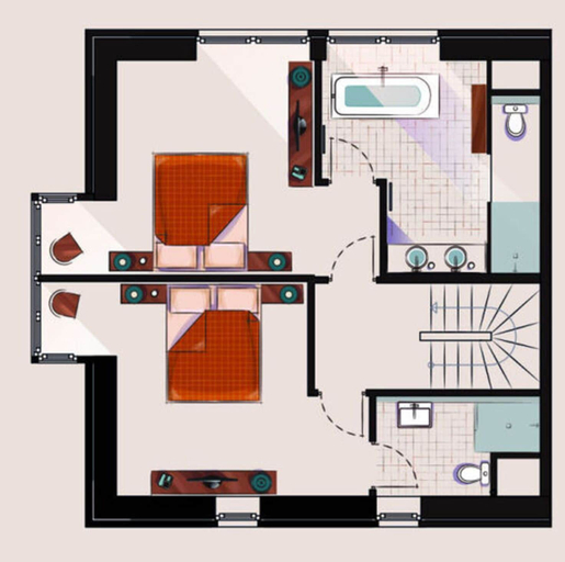 Floor plan 3, Reethuus Sud Modern Retreat, Aurich