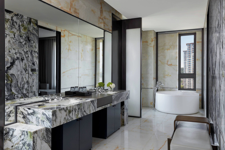 Bathroom 5, Wuhan Marriott Hotel Optics Valley, Wuhan