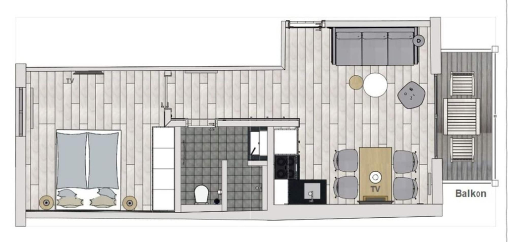 Floor plan, 8 in het Huis Meerloft, Aurich