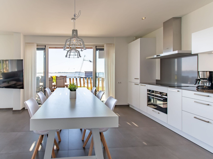 Private kitchen 3, Apartment in Zeeland With Private Jetty, Noord-Beveland